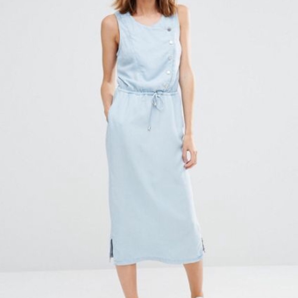 ASOS Soft chambray medi dress